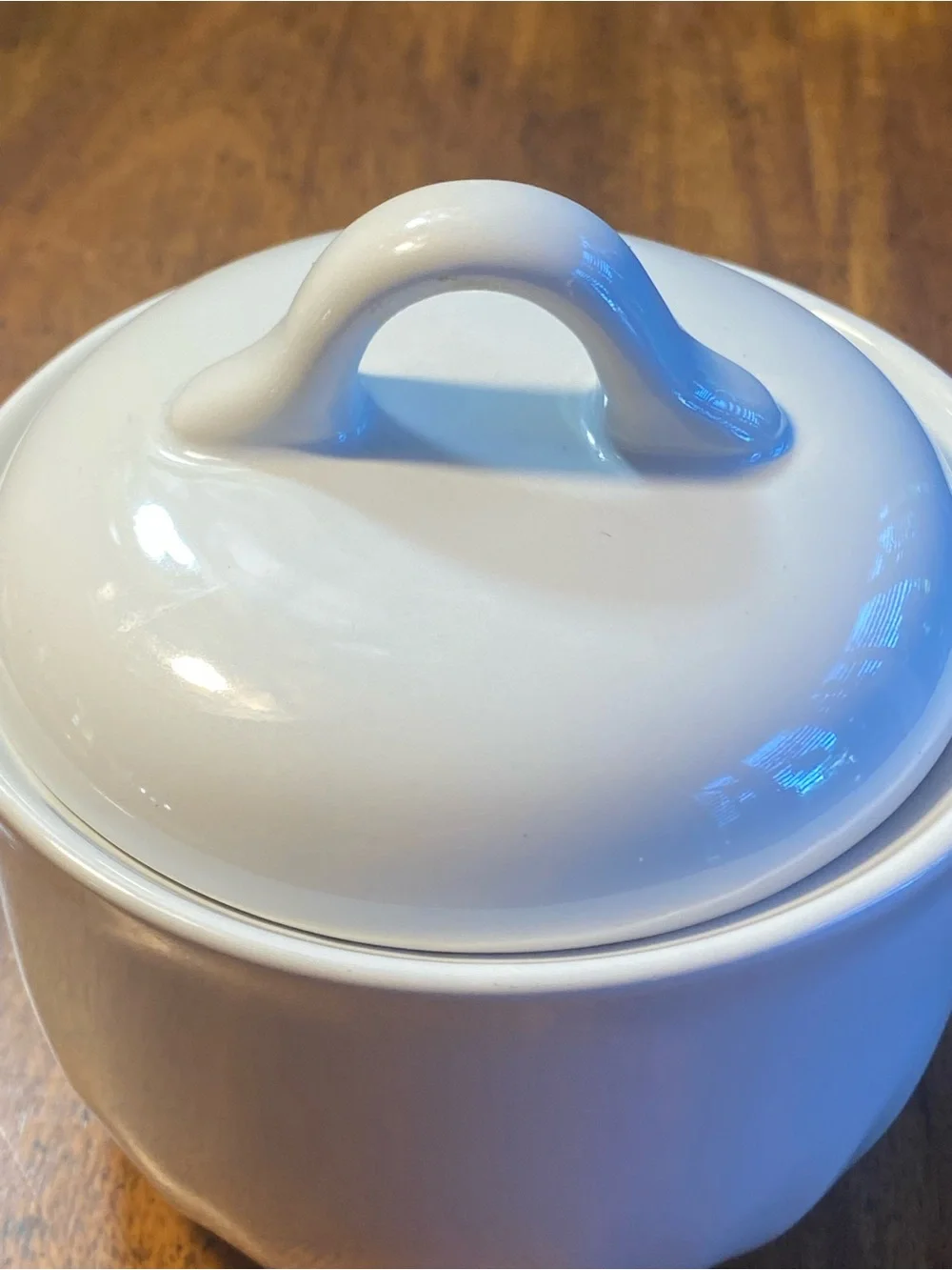 Corelle White Swirl Enhancement Covered Sugar Bowl